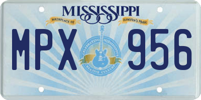 MS license plate MPX956