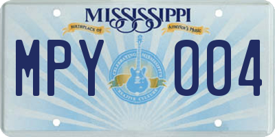 MS license plate MPY004