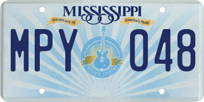 MS license plate MPY048