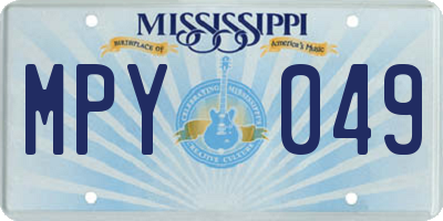 MS license plate MPY049