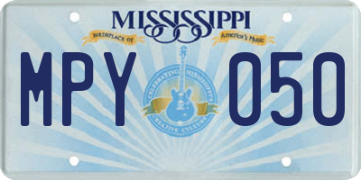 MS license plate MPY050