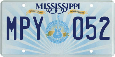MS license plate MPY052