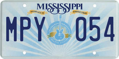 MS license plate MPY054