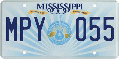 MS license plate MPY055