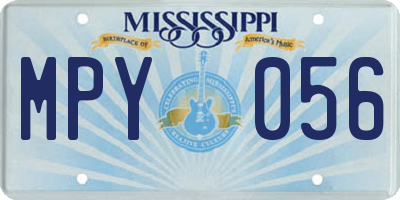 MS license plate MPY056