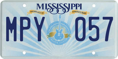 MS license plate MPY057