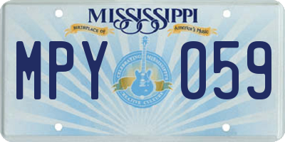 MS license plate MPY059