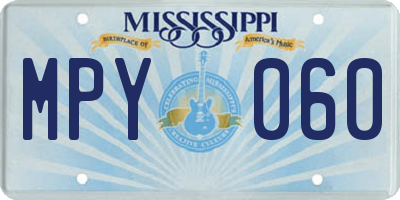 MS license plate MPY060