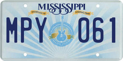 MS license plate MPY061
