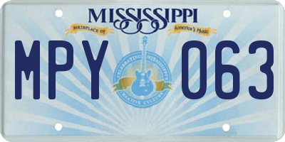 MS license plate MPY063