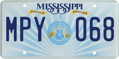 MS license plate MPY068