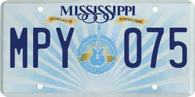 MS license plate MPY075