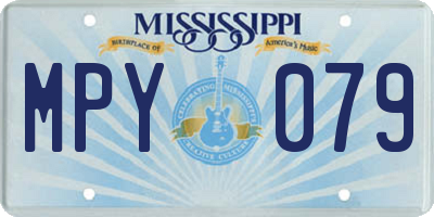 MS license plate MPY079