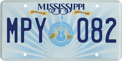MS license plate MPY082