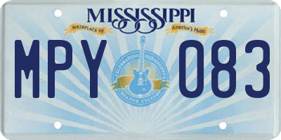 MS license plate MPY083