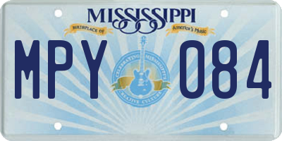 MS license plate MPY084