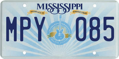 MS license plate MPY085