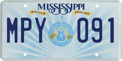 MS license plate MPY091