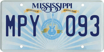 MS license plate MPY093