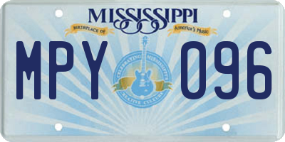 MS license plate MPY096