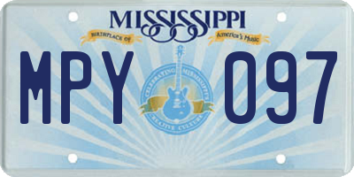 MS license plate MPY097