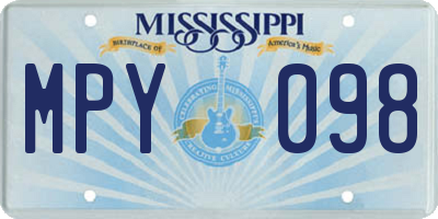 MS license plate MPY098