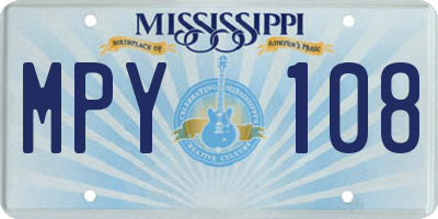 MS license plate MPY108