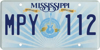 MS license plate MPY112