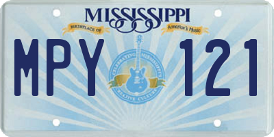 MS license plate MPY121