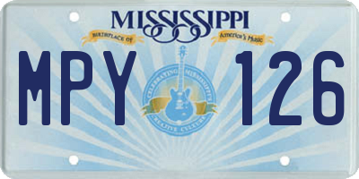 MS license plate MPY126