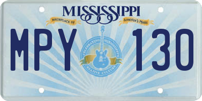 MS license plate MPY130