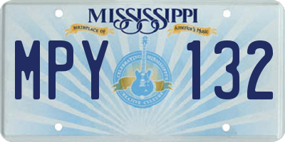 MS license plate MPY132