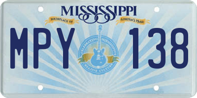 MS license plate MPY138