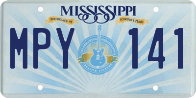 MS license plate MPY141