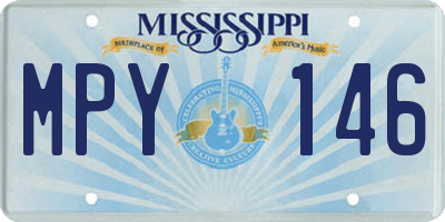 MS license plate MPY146