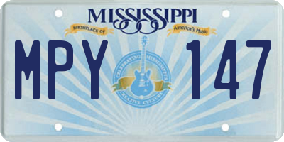 MS license plate MPY147