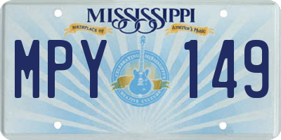 MS license plate MPY149