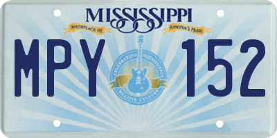 MS license plate MPY152