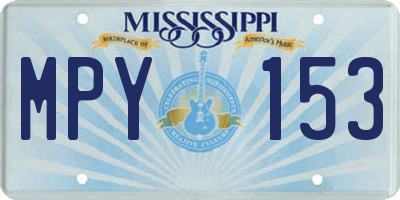 MS license plate MPY153