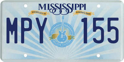 MS license plate MPY155