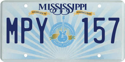 MS license plate MPY157