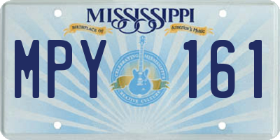 MS license plate MPY161