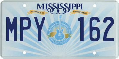 MS license plate MPY162