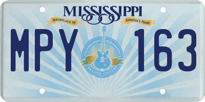 MS license plate MPY163