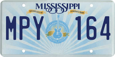 MS license plate MPY164