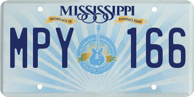 MS license plate MPY166