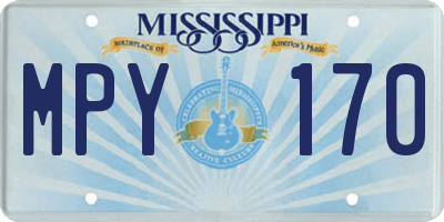 MS license plate MPY170