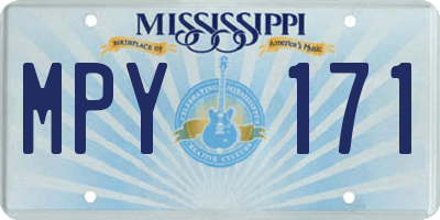 MS license plate MPY171