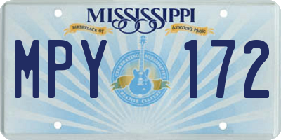 MS license plate MPY172