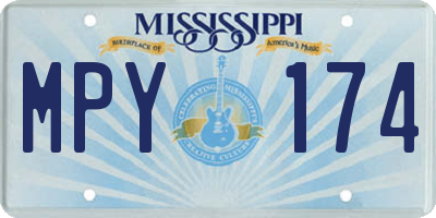 MS license plate MPY174